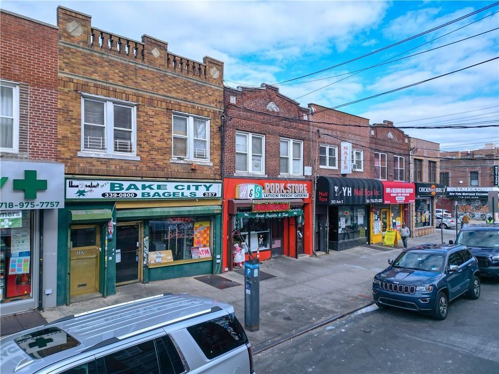 357 Avenue X Brooklyn, NY 11223 - Photo 2 of 6 a front view of building with retail shops