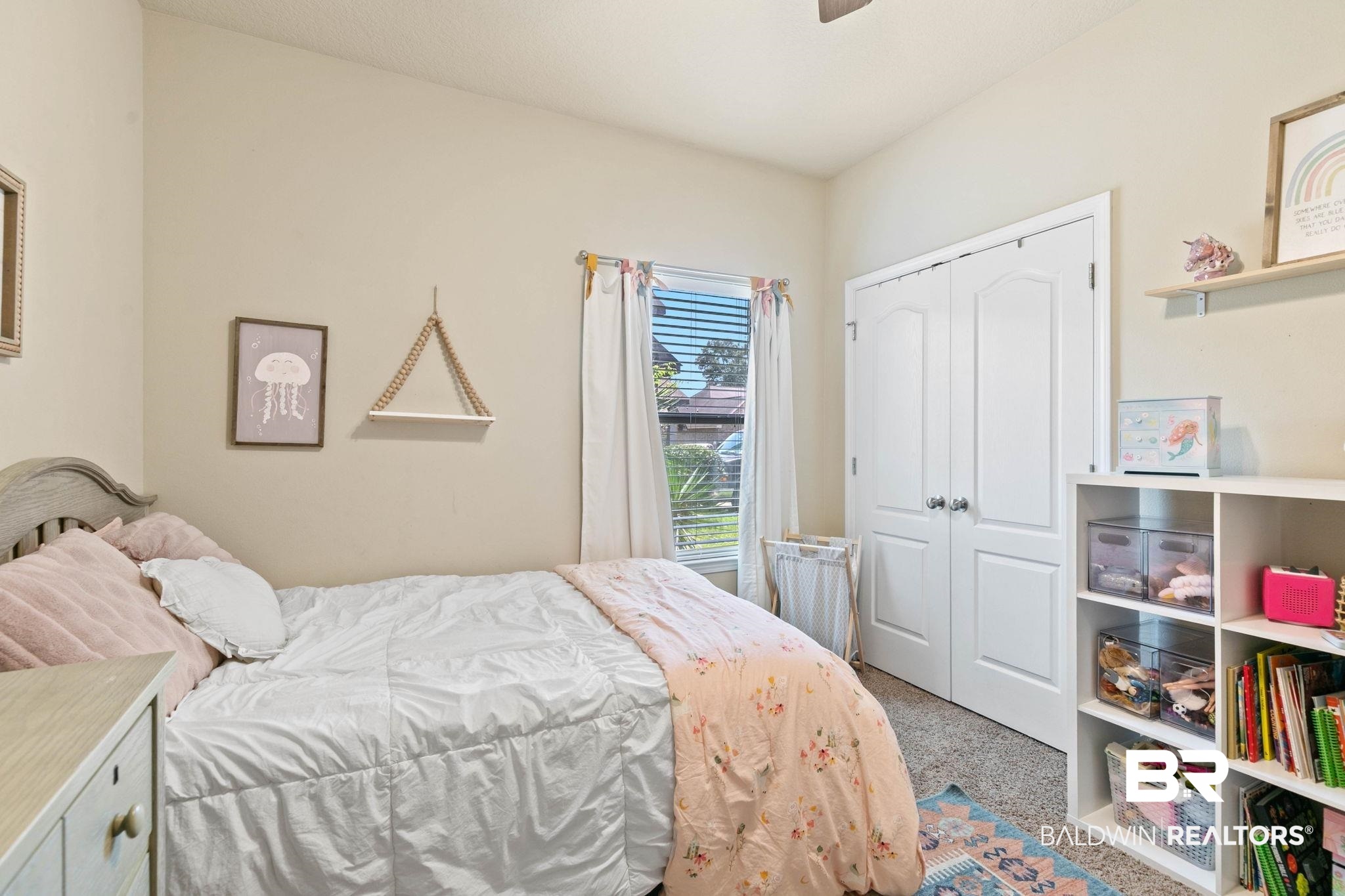 2216 Livingstone Court Mobile, AL 36695 - Photo 36 of 62 Neutral wall tones, carpet flooring, and a window with blinds and drapes