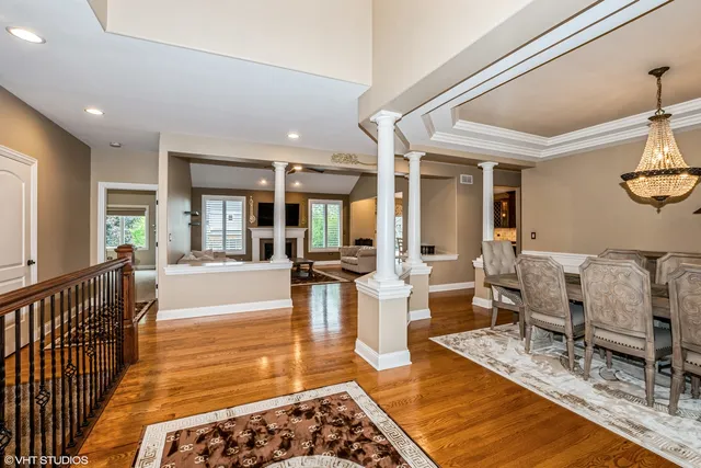 a living room with lots of furniture and a rug