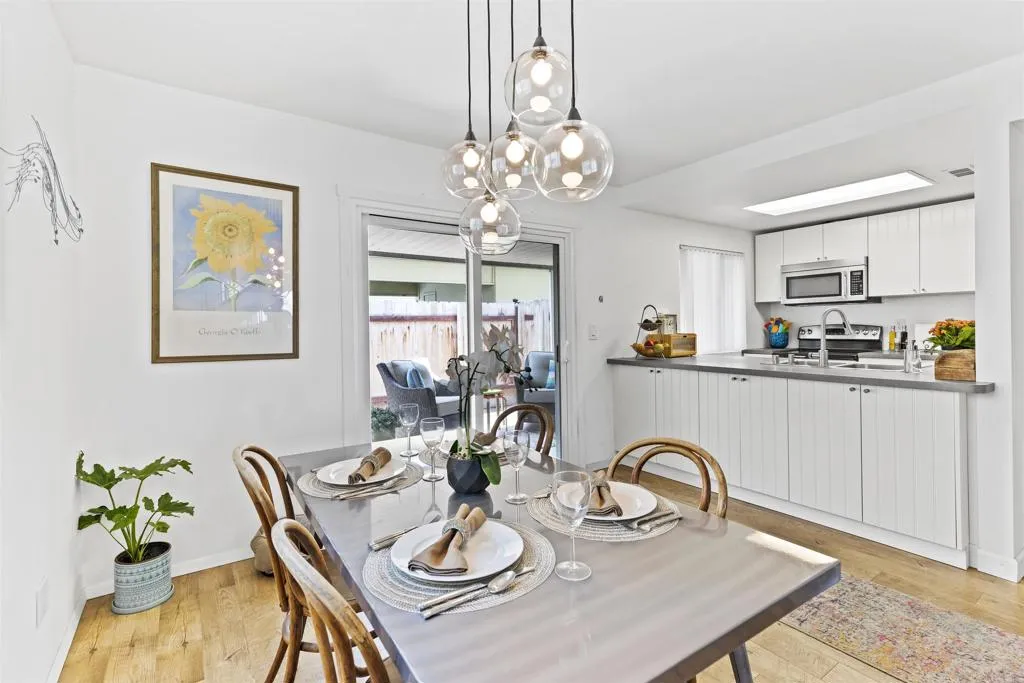 7883 Rancho Fanita Drive, Unit A Santee, CA 92071 - Photo 7 of 27 a kitchen with dining table and appliances