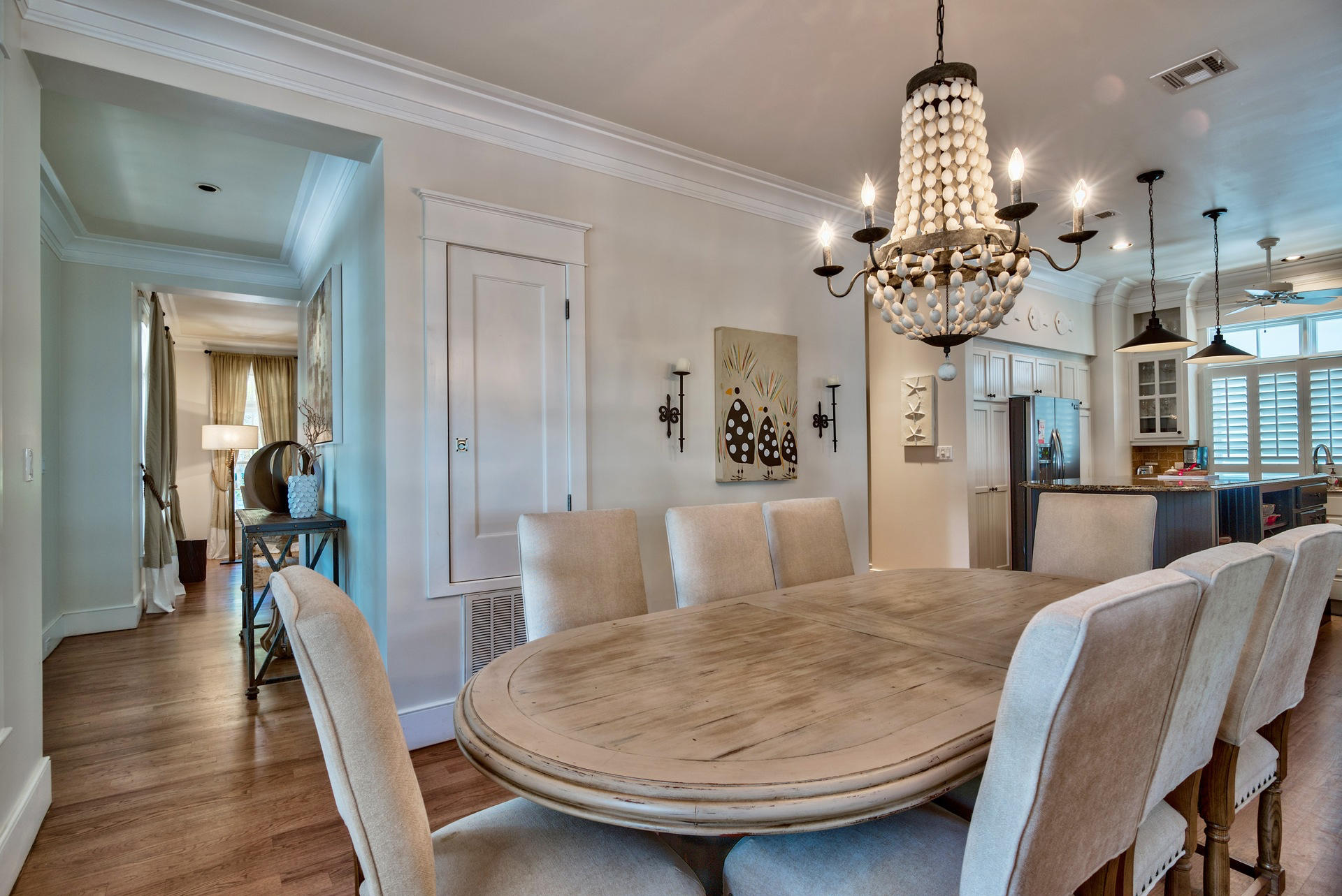54 Round Road Rosemary Beach, FL 32461 - Photo 12 of 48 a living room with lots of furniture and a chandelier