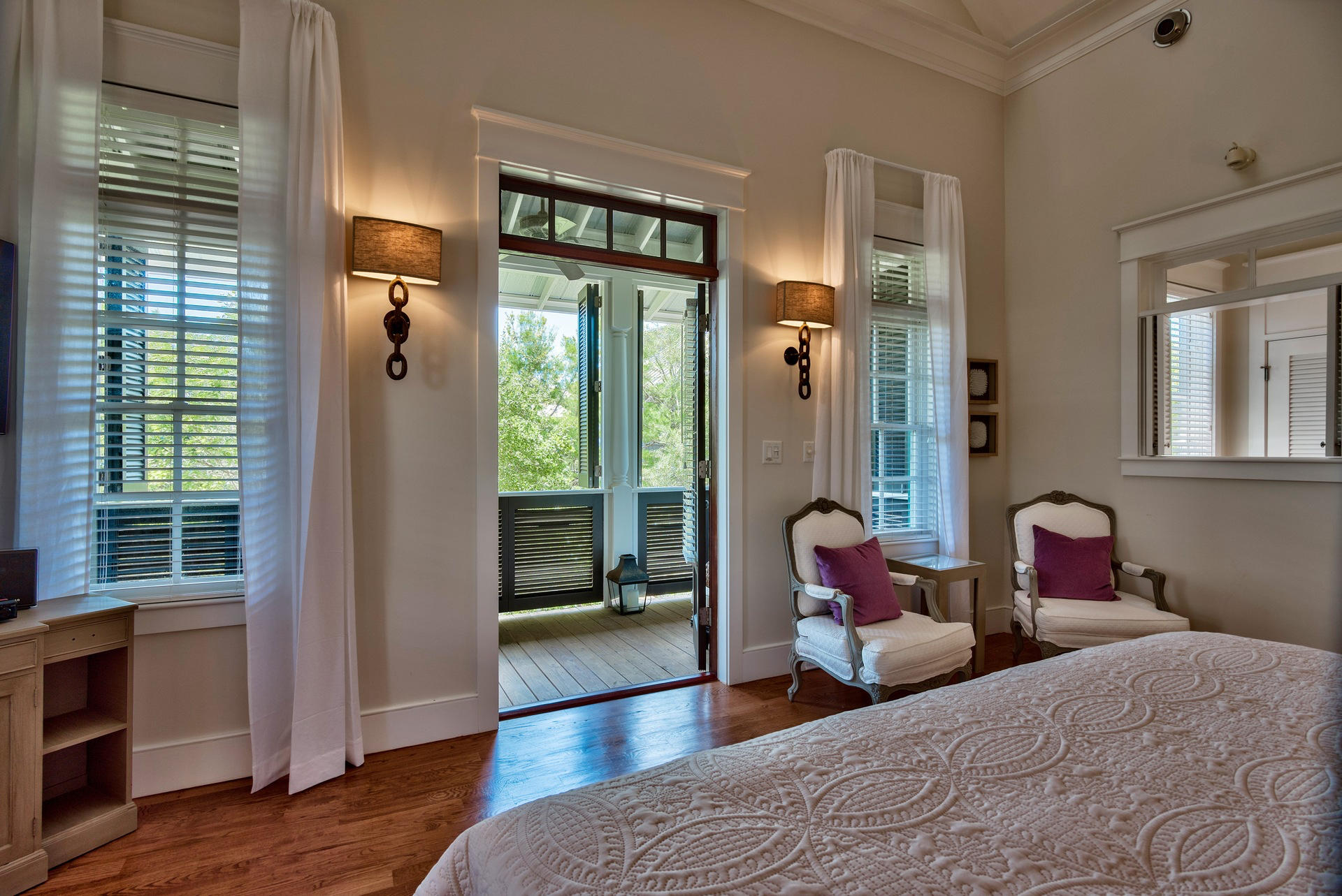 54 Round Road Rosemary Beach, FL 32461 - Photo 18 of 48 a bedroom with bed and wooden floor