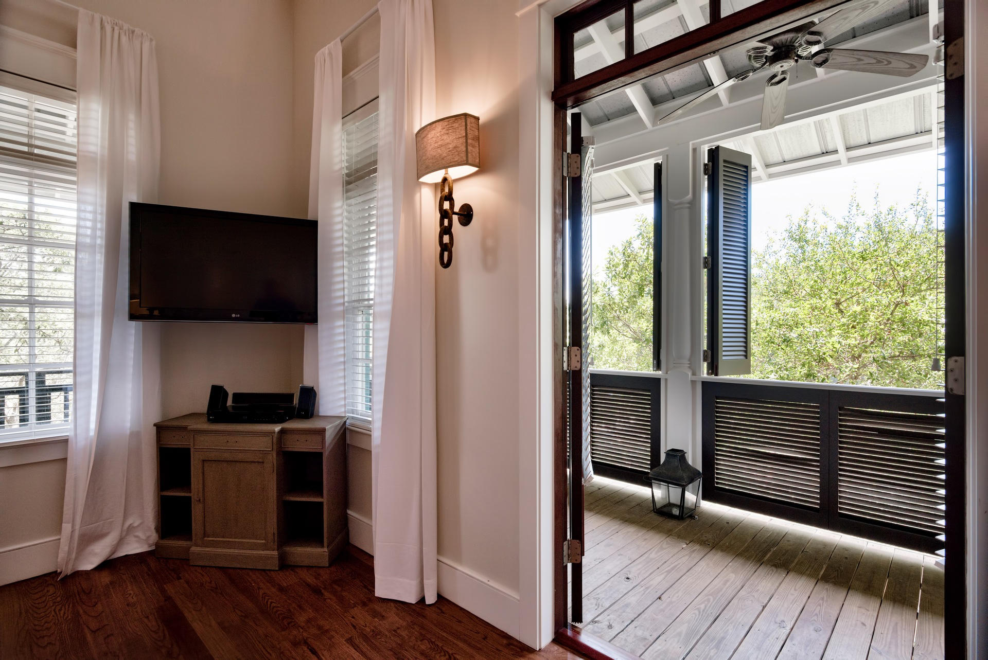 54 Round Road Rosemary Beach, FL 32461 - Photo 19 of 48 a view of a workspace with wooden floor and windows