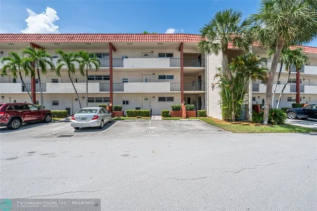 a view of a golf course with a fountain
