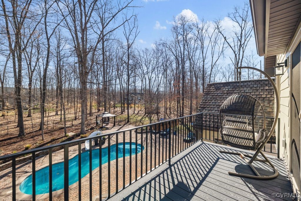 14106 Old Fort Drive Midlothian, VA 23113 - Photo 39 of 47 a view of balcony with wooden floor and fence