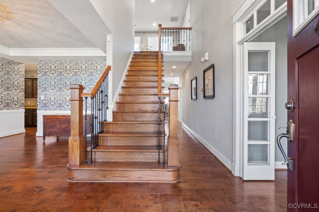 14106 Old Fort Drive Midlothian, VA 23113 - Photo 4 of 47 a view of entryway and hall with wooden floor