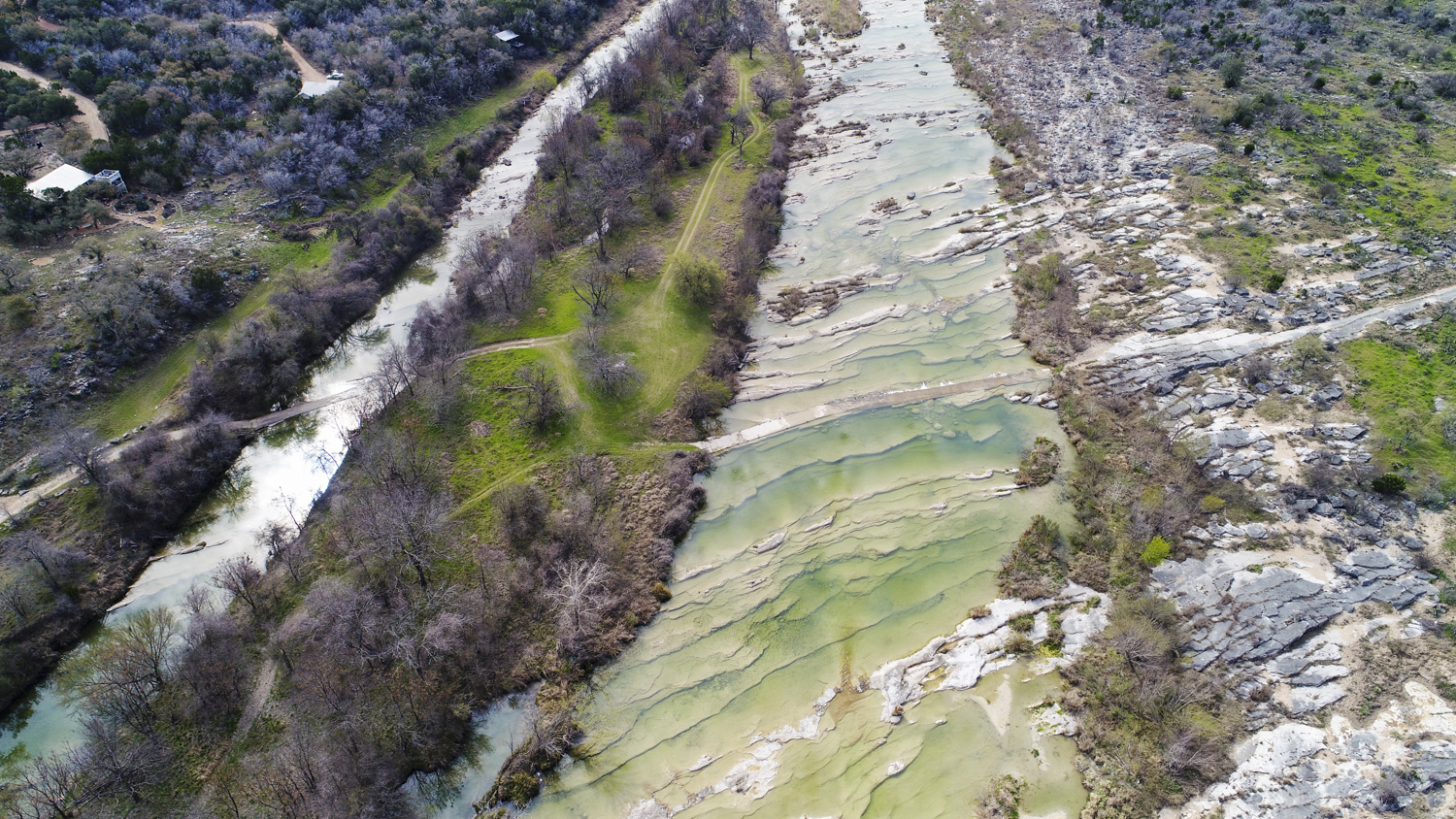 1365 Pedernales Hills Road Johnson City, TX 78636 - Photo 6 of 31 a aerial view of a yard