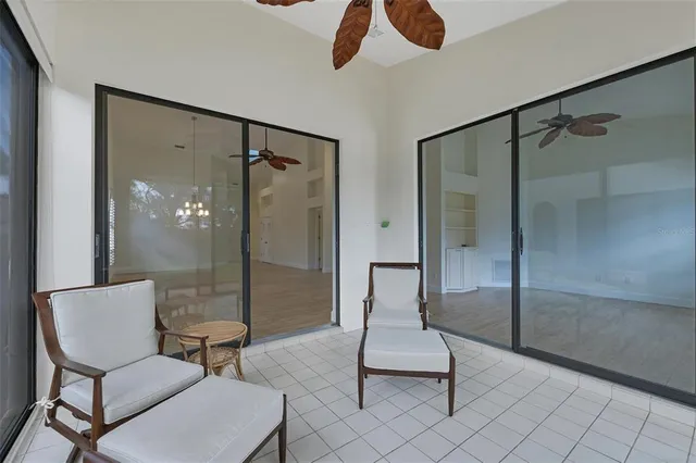 a view of a lake with a city