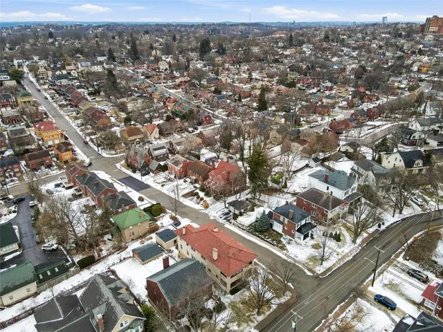 an aerial view of multiple house