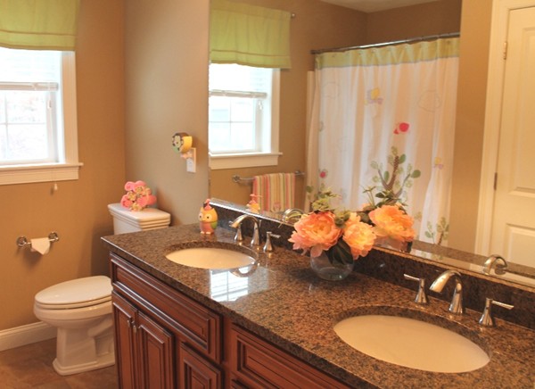 280 River St Extension Billerica, MA 01821 - Photo 19 of 23 a bathroom with a granite countertop sink and a mirror