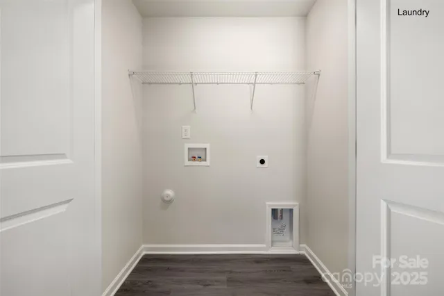 a view of small space with wooden floor