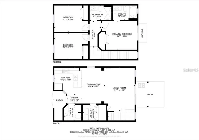 a view of a dining room with a table and chairs