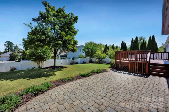 a view of a bench in the garden