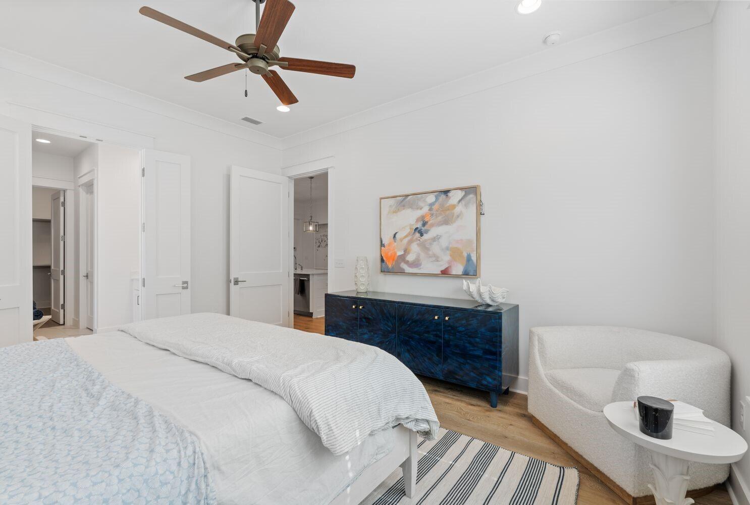 117 Rosecourt St Inlet Beach Inlet Beach, FL 32461 - Photo 27 of 62 a bedroom with a bed and a painting on the wall