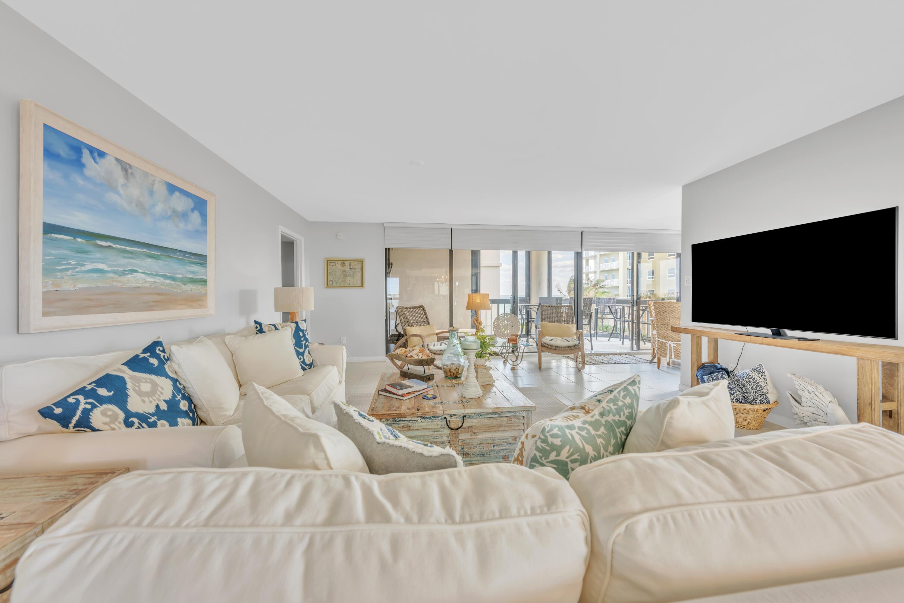 5380 North Ocean Drive, Unit 4A Singer Island, FL 33404 - Photo 15 of 75 Living Room with balcony views