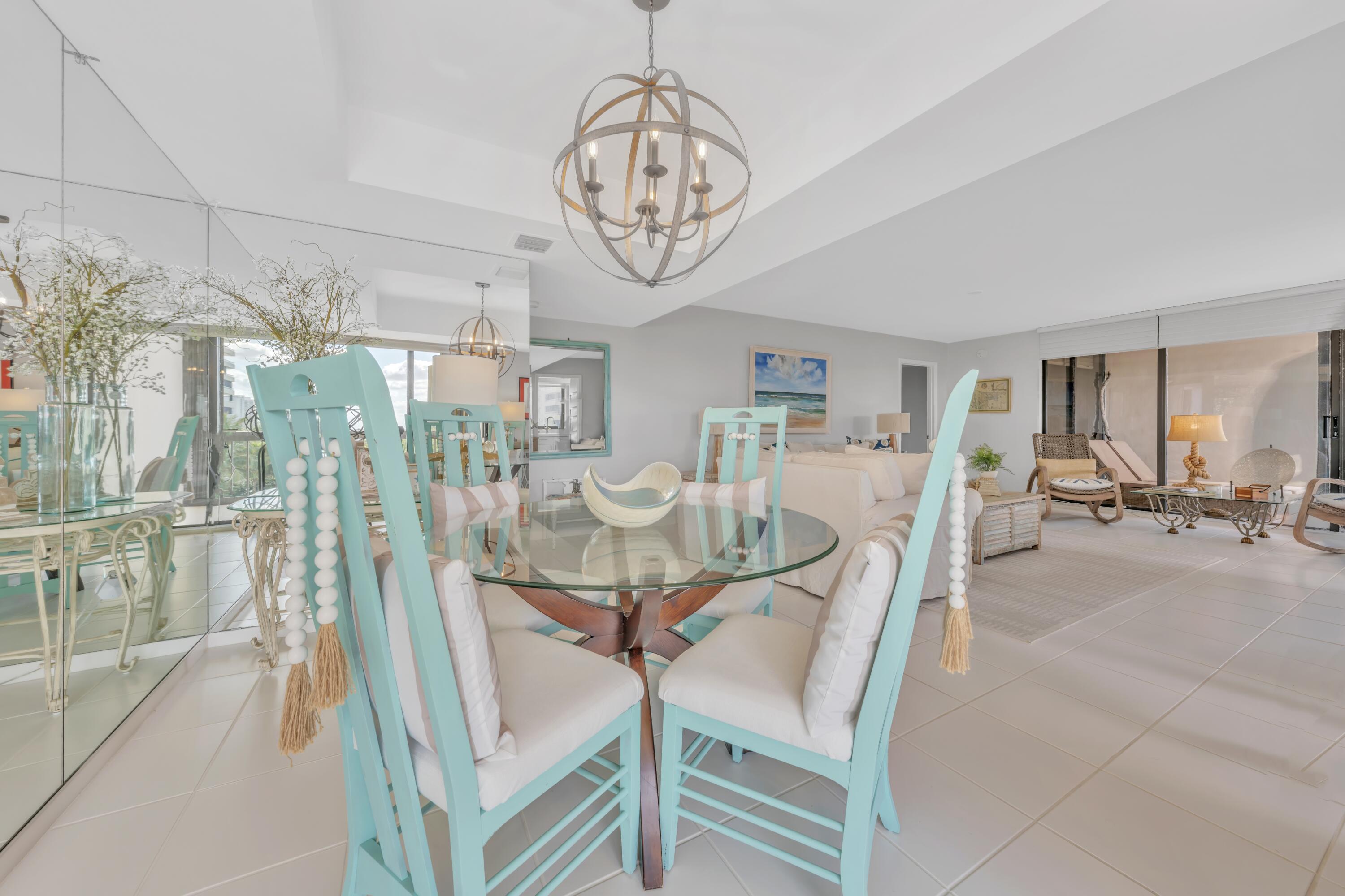 5380 North Ocean Drive, Unit 4A Singer Island, FL 33404 - Photo 18 of 75 Dining room with living room view