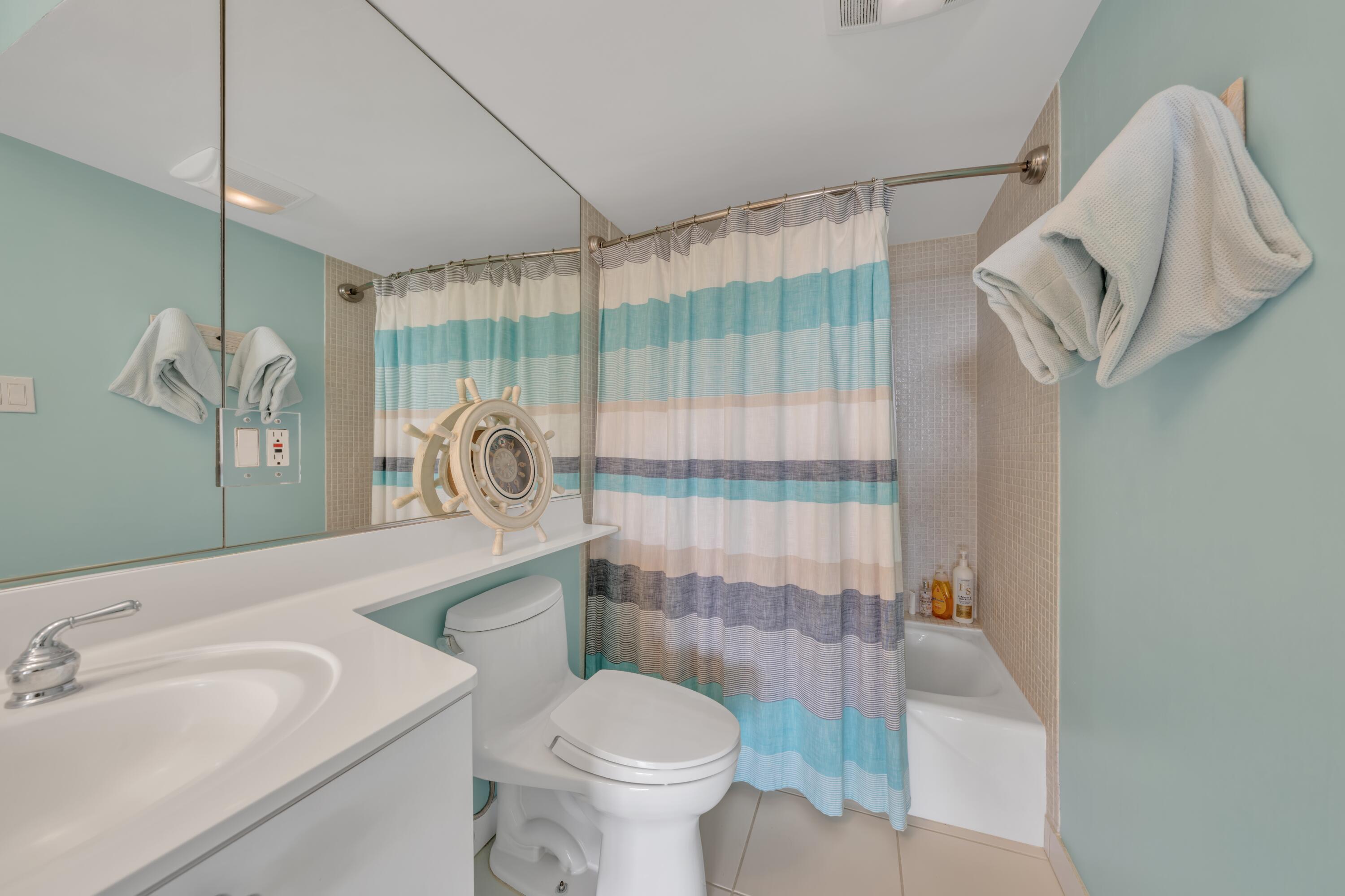 5380 North Ocean Drive, Unit 4A Singer Island, FL 33404 - Photo 33 of 75 Bath with tub shower combo dual sinks