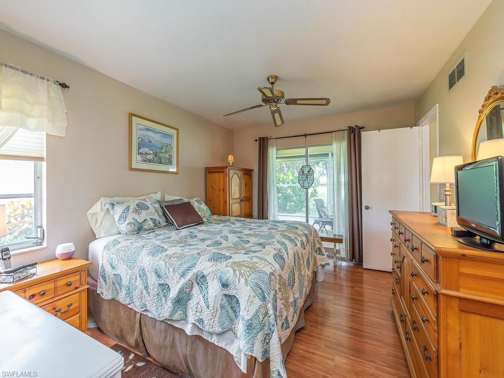 Master bedroom with sliders onto lanai