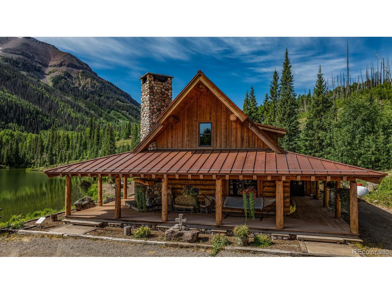 2418 Forest Road Creede, CO 81130 - Photo 25 of 50 a backyard of a house with lots of green space