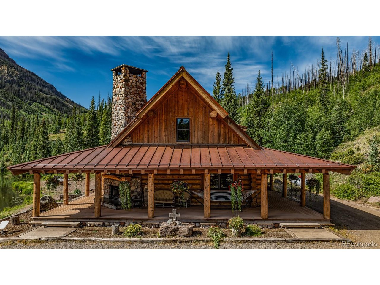 2418 Forest Road Creede, CO 81130 - Photo 26 of 50 a backyard of a house with lots of green space