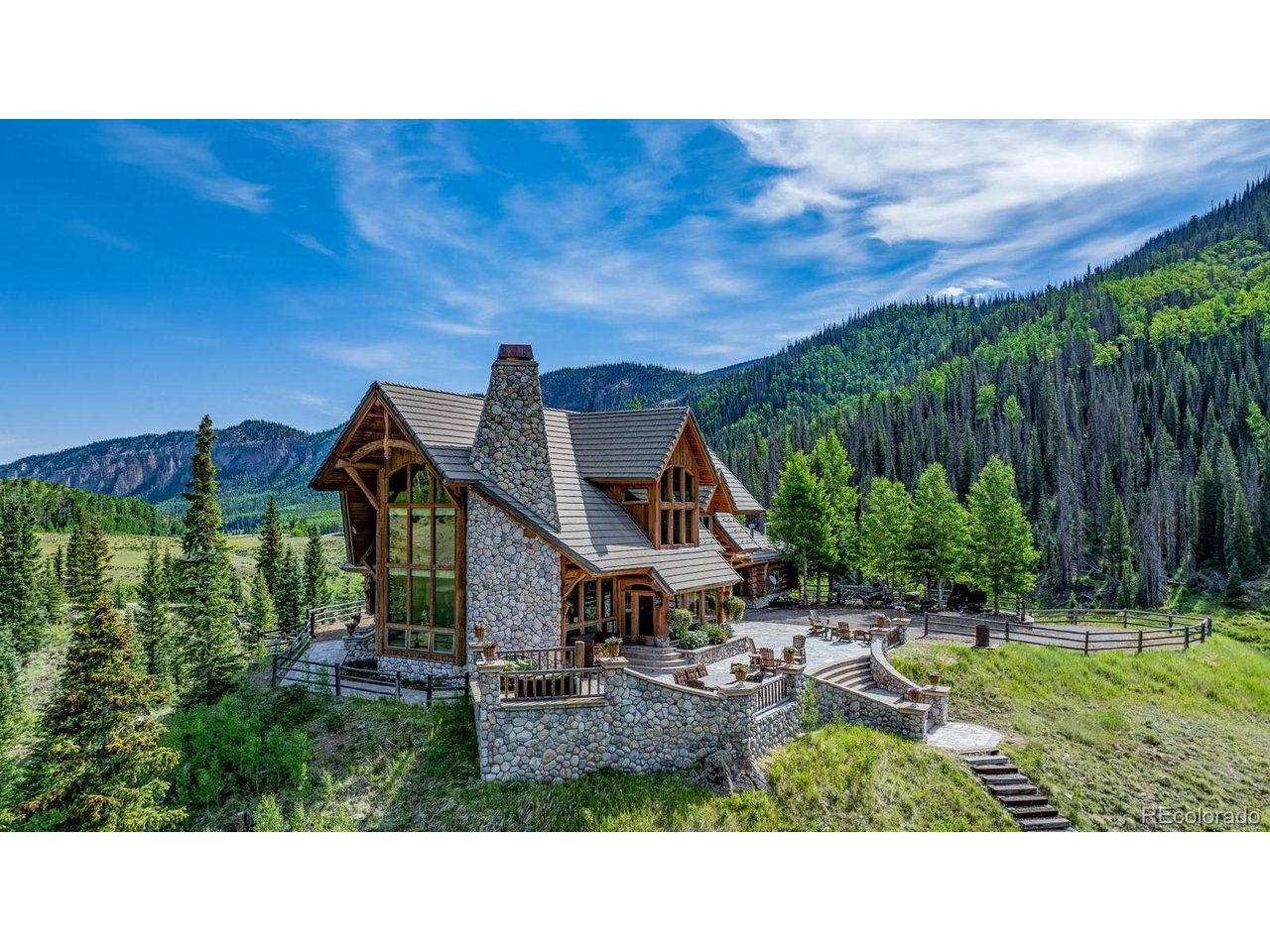 2418 Forest Road Creede, CO 81130 - Photo 33 of 50 a view of a house with a park