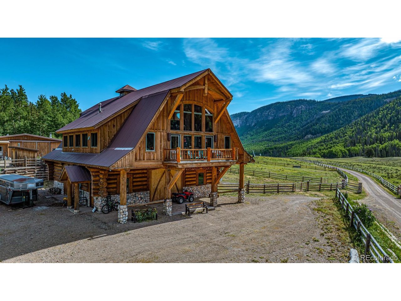 2418 Forest Road Creede, CO 81130 - Photo 43 of 50 a aerial view of a house with a yard