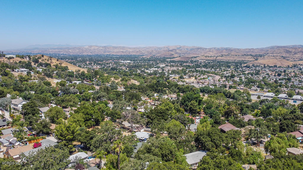 993 Katherine Road Simi Valley, CA 93063 - Photo 38 of 44 an aerial view of residential house with parking and mountain view
