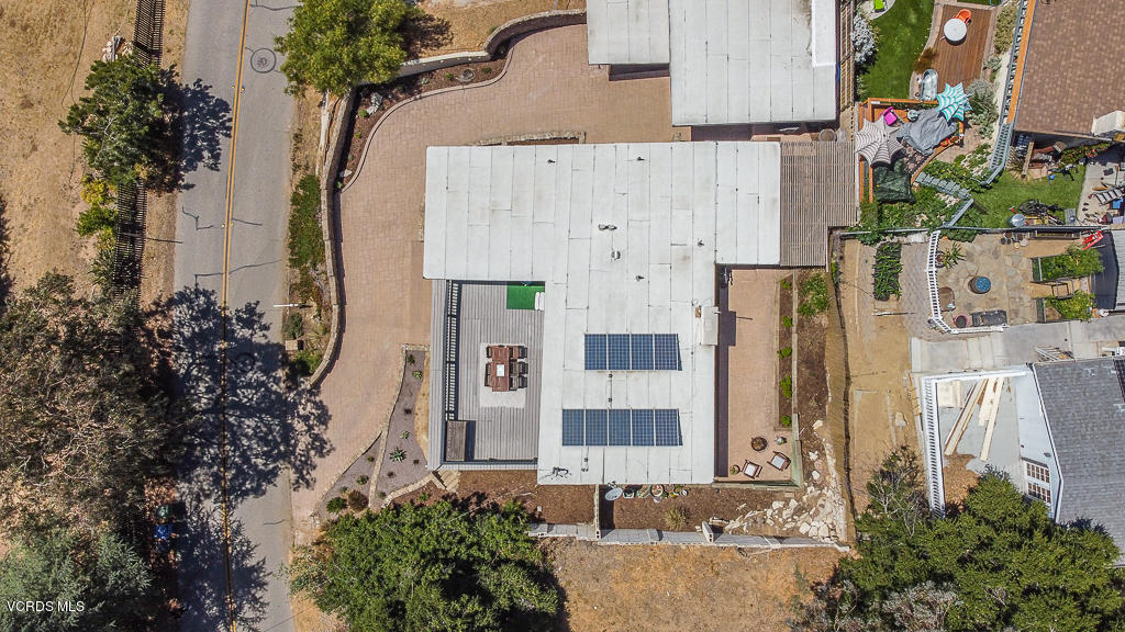 993 Katherine Road Simi Valley, CA 93063 - Photo 44 of 44 an aerial view of a house with a yard and potted plants