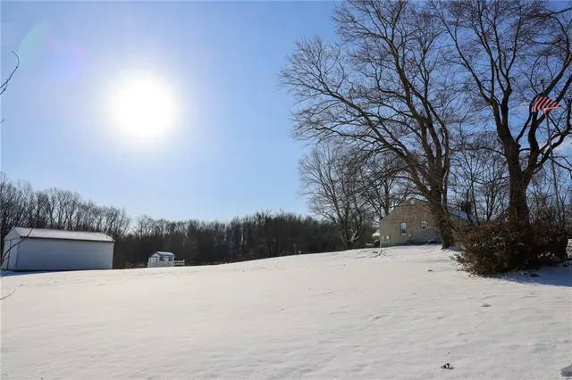 a view of terrace with trees