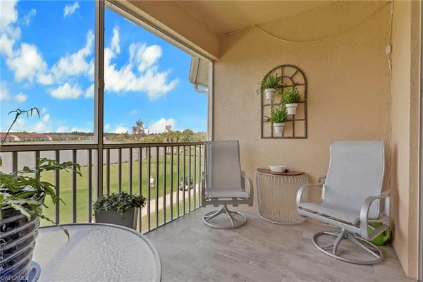 a view of a chairs in balcony