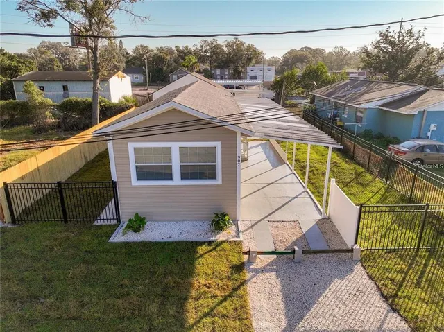 a view of a house with a balcony