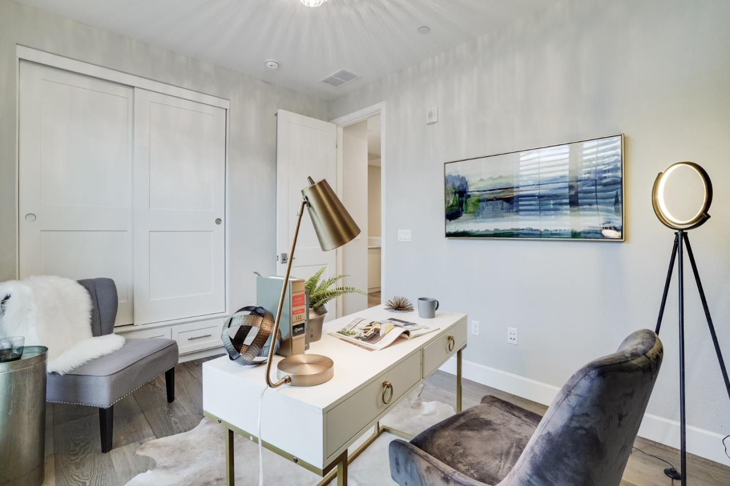 416 Neves Road San Mateo, CA 94403 - Photo 35 of 40 a view of kitchen with furniture and wooden floor