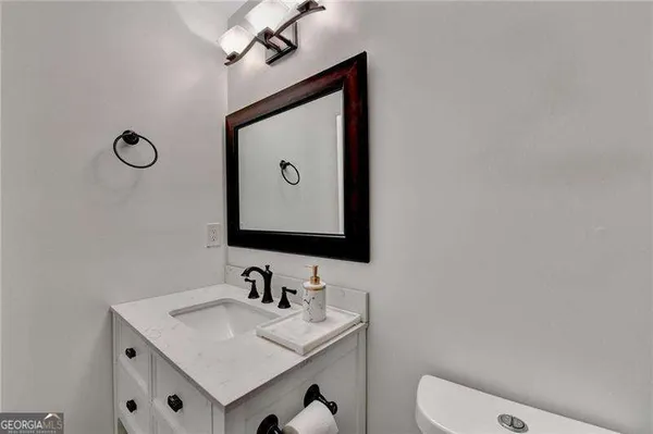 a workspace with wooden floor