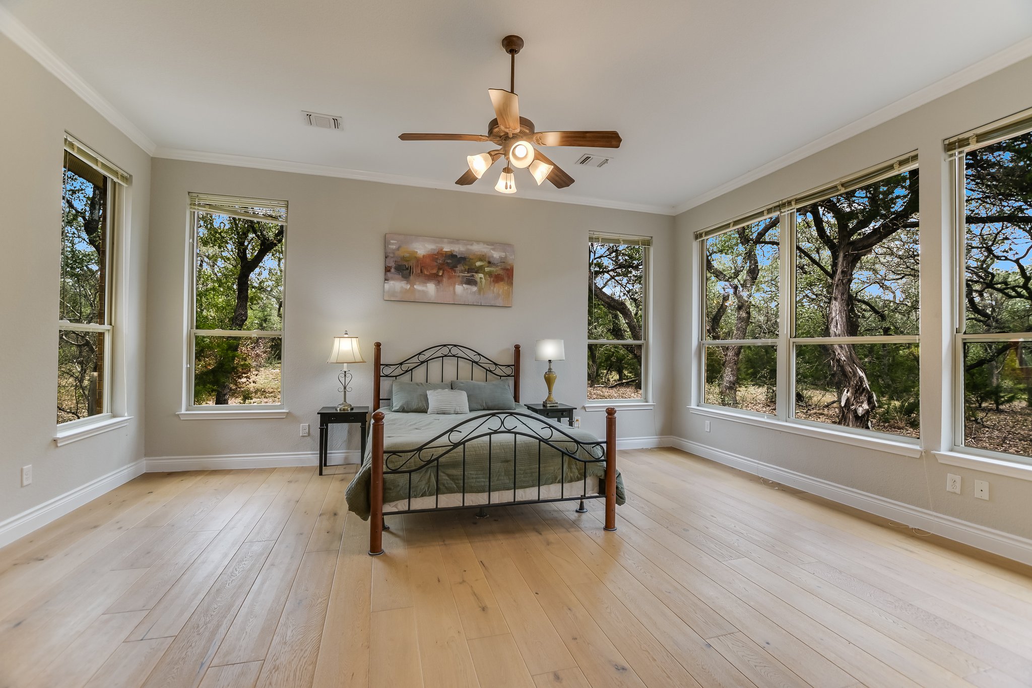 300 Round Rock Road Wimberley, TX 78676 - Photo 9 of 23 Huge Master with European Oak wood floor and lots of natural lighting.