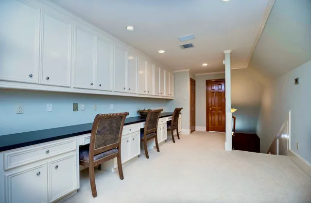 a view of a building with a big yard