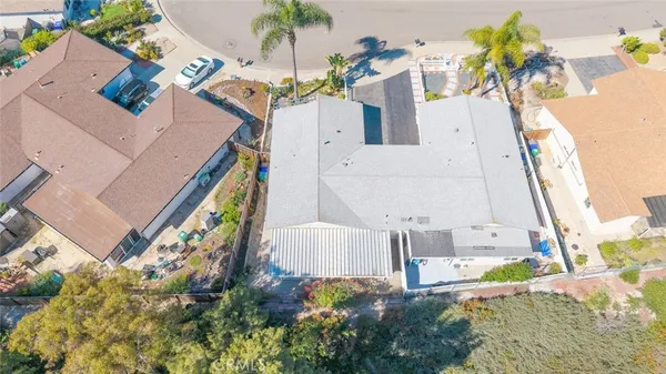 an aerial view of multiple house