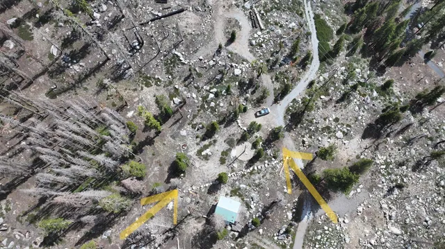 a view of outdoor space and covered with trees