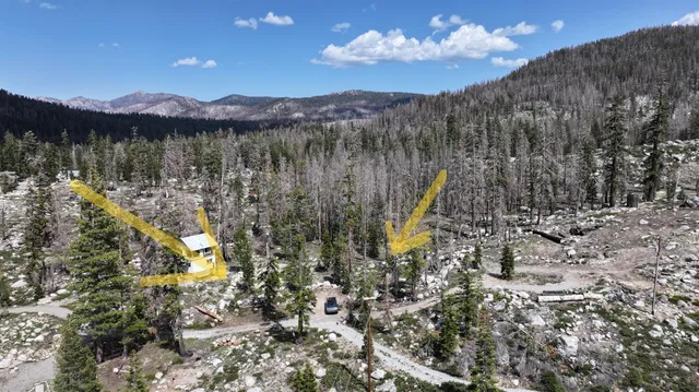 a view of a lake with a mountain