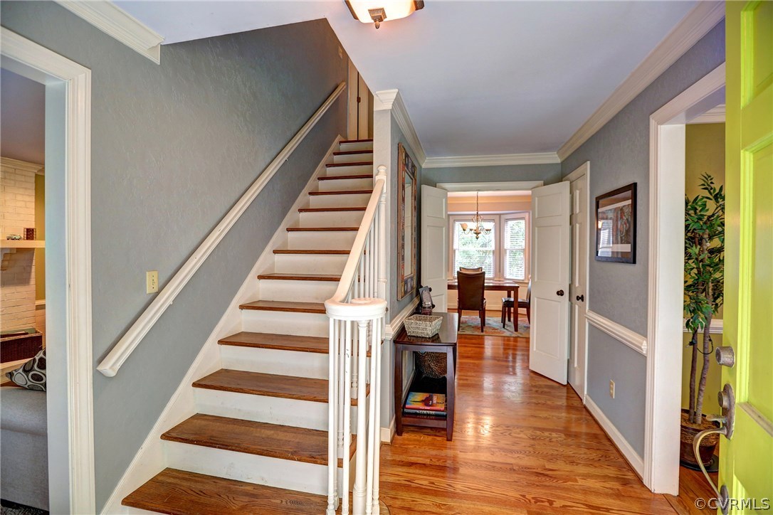 5810 Deep Forest Road North Chesterfield, VA 23237 - Photo 8 of 32 a view of entryway and hall with wooden floor