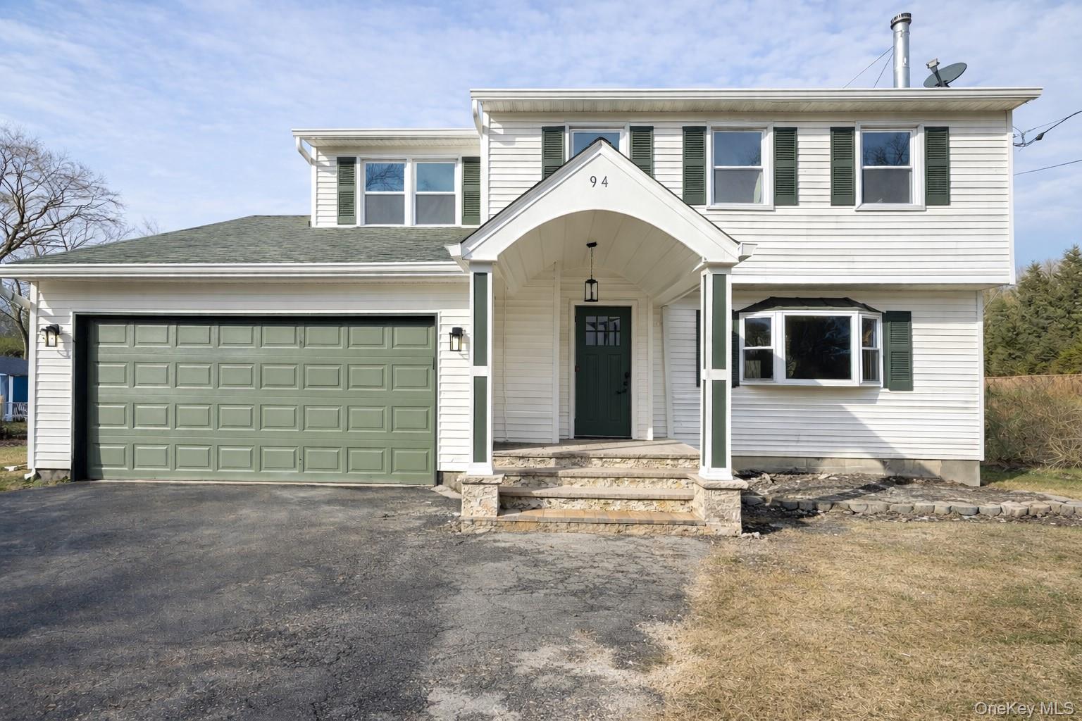 a front view of a house