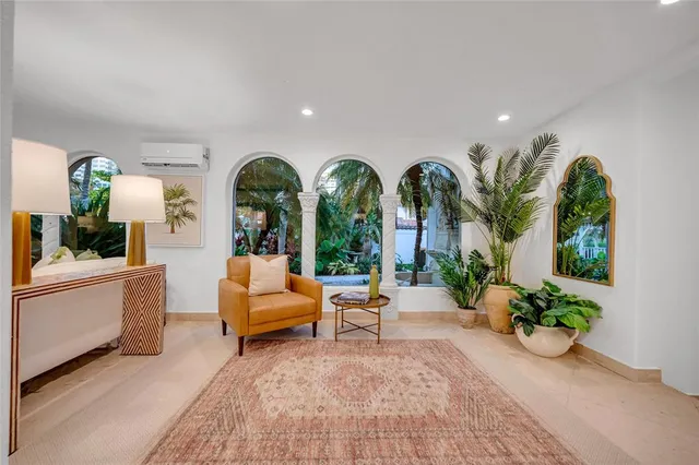 a outdoor space with patio lots of furniture and garden view