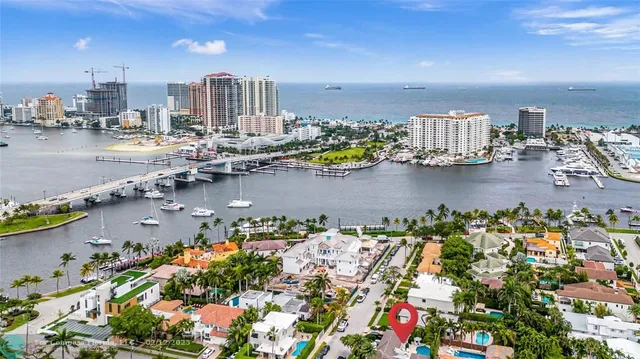 an aerial view of a city