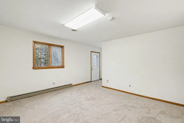 an empty room with a window