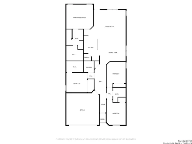 a picture of a bench in the wall