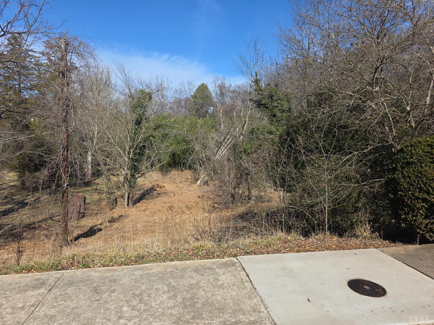a view of a sink and a yard