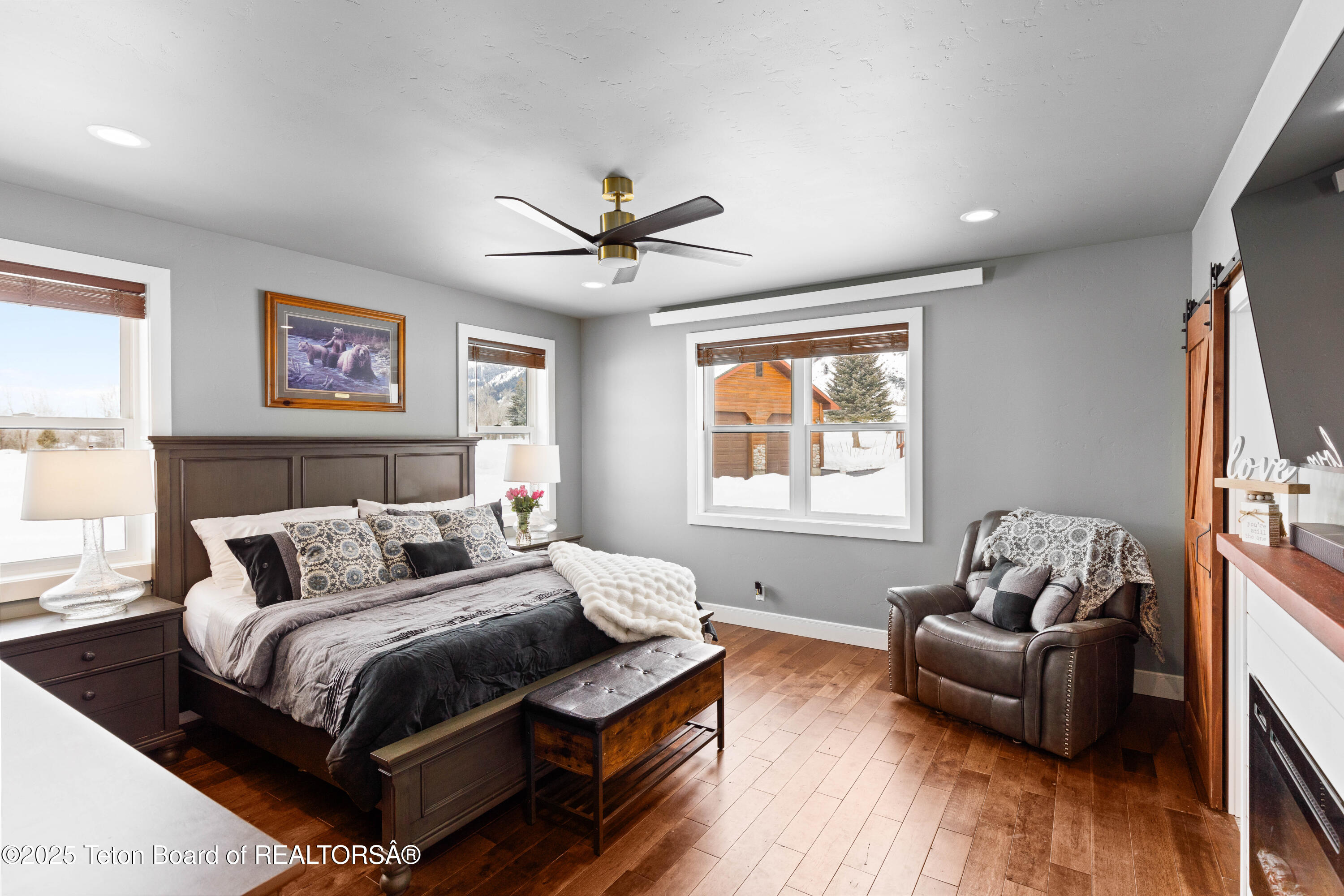 152 Porto Road Star Valley Ranch, WY 83127 - Photo 20 of 44 Large Master Suite-Light and Bright