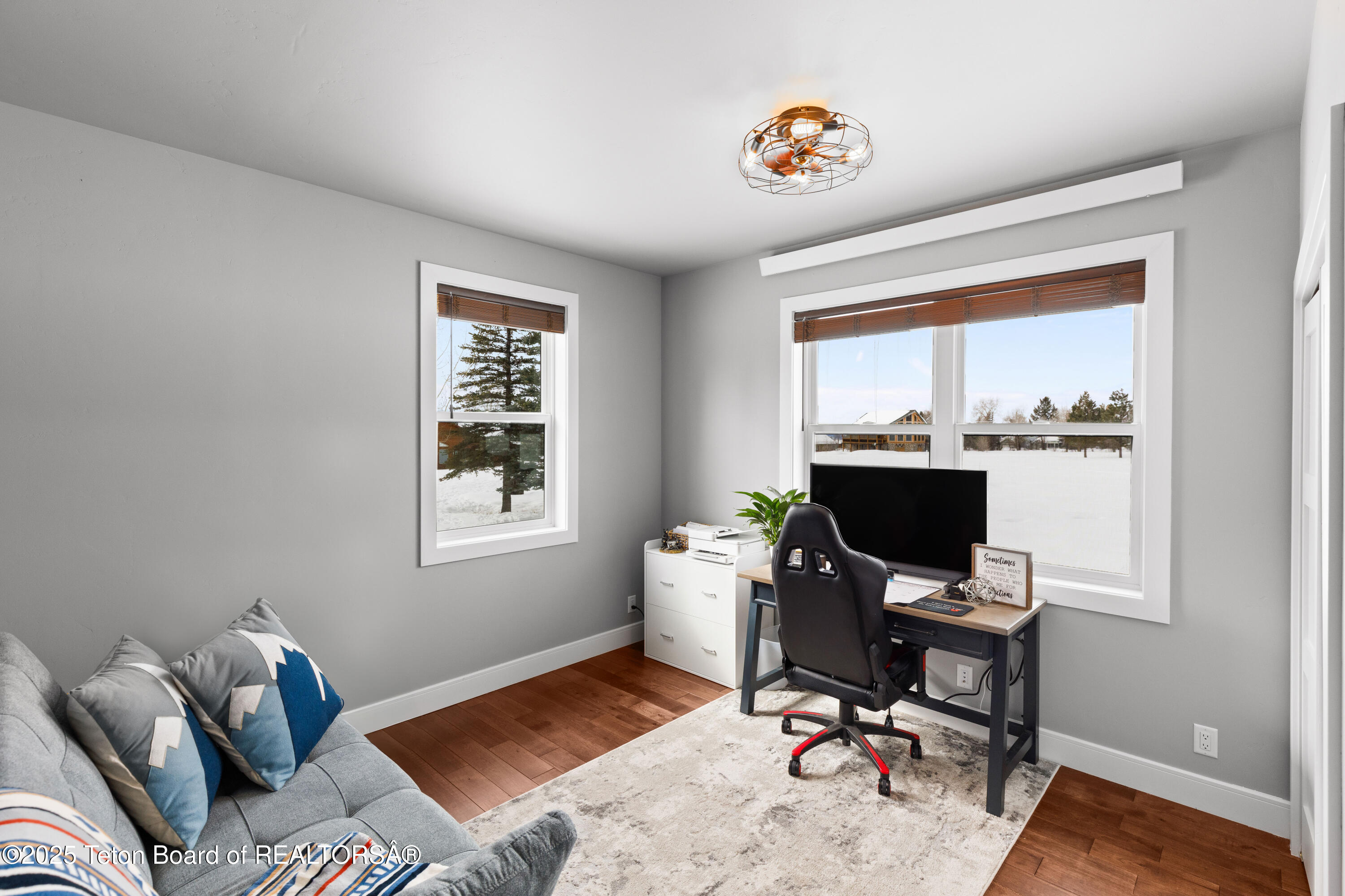 152 Porto Road Star Valley Ranch, WY 83127 - Photo 29 of 44 3rd Bedroom/Office-Rear of Home