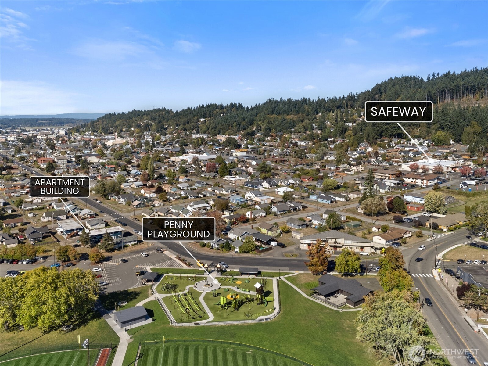 1149 Southwest Cascade Avenue Chehalis, WA 98532 - Photo 5 of 31 an aerial view of a city