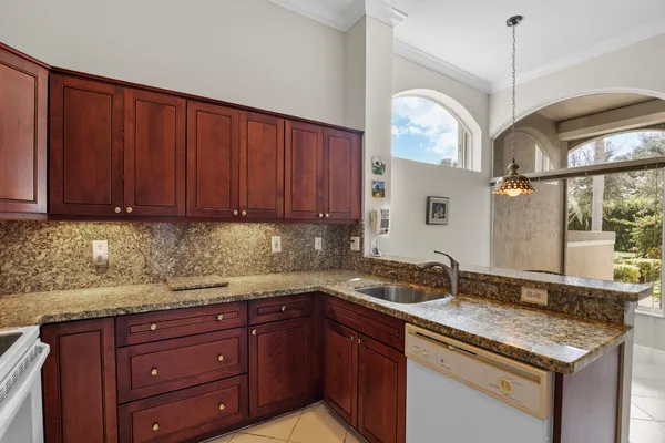 a view of dining room with furniture