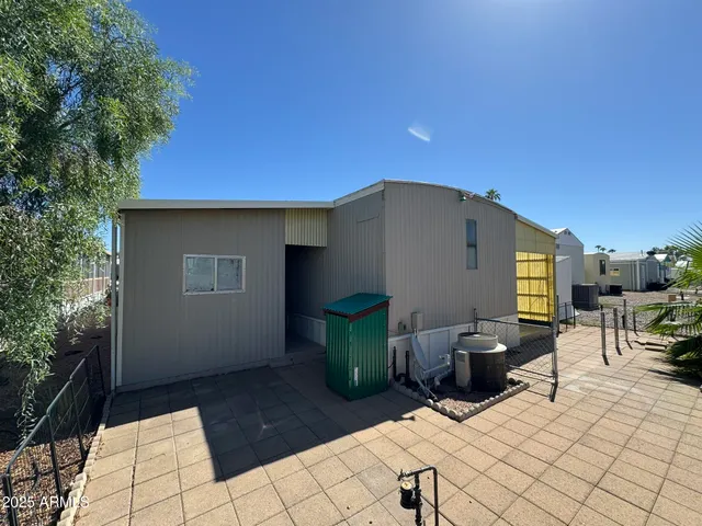 a back yard of a house
